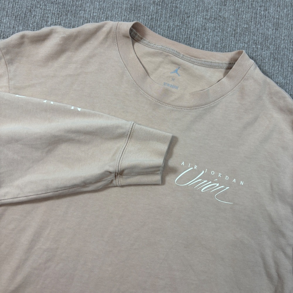 Air Jordan x Union Beige Long Sleeve Shirt Men's Size Large EUC‎ DV7341-296